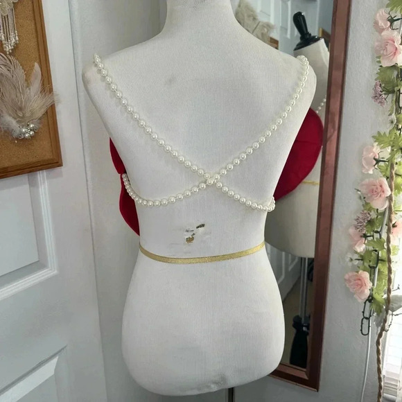Velvet Heart Top with Pearl Straps - Picture 3 of 3